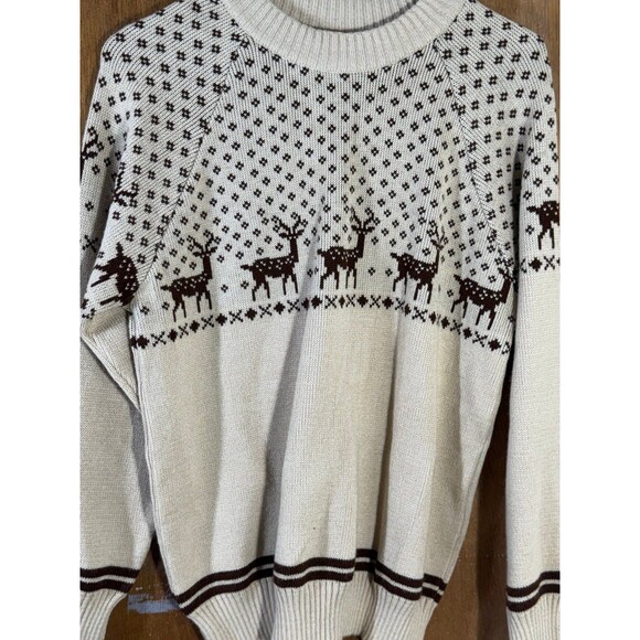 Vintage Ten West Knit Sweater Winter‎ Deer Women’s Medium M - Picture 4 of 9
